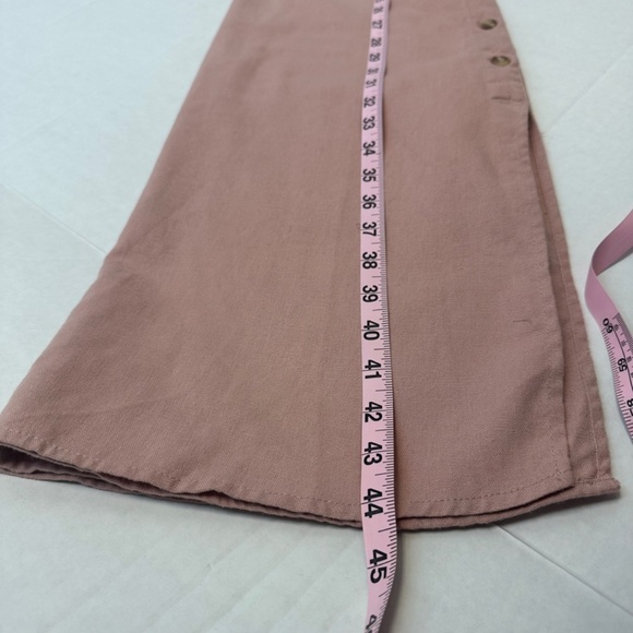 Linen Lux Side botton vneck blush pink dress size: Medium - Picture 6 of 9